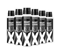 Right Guard Mens Deodorant, Xtreme Invisible 72H High-Performance Anti-Perspirant Spray, Multipack 6 x 150 ml