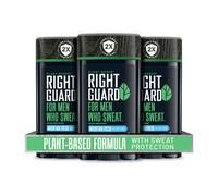 Right Guard Plant-Based Antiperspirant Invisible Solid Mountain Fresh Mens Deodorant 2.6 oz (3 Pack) Antiperspirant Deodorant for Men 2X Sweat