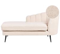 Right-Hand Chaise Longue ALLIER Boucle Light Beige