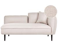 Right Hand Boucle Chaise Lounge Light Beige CHEVANNES