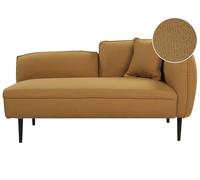 Beliani Right Hand Boucle Chaise Lounge Mustard Chevannes, Yellow