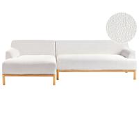 Right Hand Boucle Corner Sofa Off-White SOSJO
