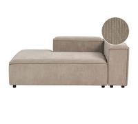 Right-Hand Chaise Longue ARDAL Corduroy Light Brown
