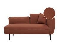 Right-Hand Chaise Lounge CHEVANNES Boucle Dark Red