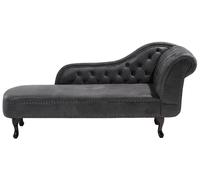 Right Hand Chaise Lounge Faux Suede Grey NIMES