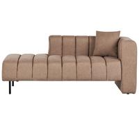 Right-Hand Chaise Lounge LANNILS Fabric Light Brown