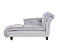 Beliani Right Hand Velvet Chaise Lounge Grey Lormont, Grey