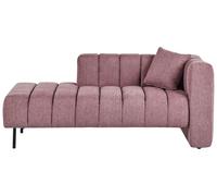 Right-Hand Chaise Longue LANNILS Fabric Pink