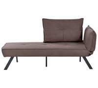 Right-Hand Chaise Lounge ROCAMADOUR Fabric Brown