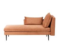 Beliani Right-Hand Chaise Lounge Yerres Fabric Orange