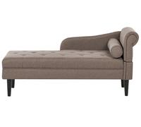 Right-Hand Chaise Lounge YVOIRE Fabric Taupe