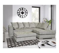 (Right Hand Corner, Alaska Silver) Chiswick Corner sofa with Footstool