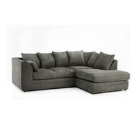 (Right Hand Corner, Grey) Milo Jumbo Cord Corner Sofa