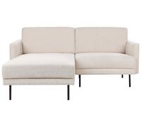 Beliani Corner Sofa 2 Seater Breda Fabric Light Beige Right Hand