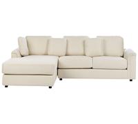 Right-Hand Corner Sofa KOHLO Light Beige Fabric Right Hand