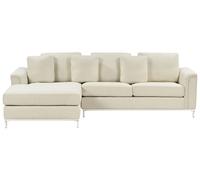 Right-Hand Corner Sofa OSLO Beige Fabric Right Hand