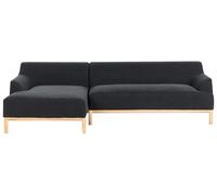 Right-Hand Corner Sofa SOSJO Black Fabric Right Hand
