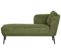 Beliani Right-Hand Chaise Longue Artheze Fabric Green