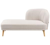 Right Hand Fabric Chaise Lounge Light Beige TANLAY