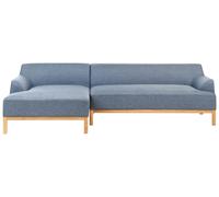 Right Hand Fabric Corner Sofa Blue SOSJO