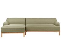 Right Hand Fabric Corner Sofa Green SOSJO