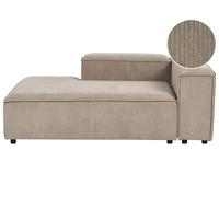 Right-Hand Chaise Longue ARDAL Corduroy Light Brown