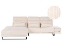 Right Hand Jumbo Cord Corner Sofa Beige IKAST