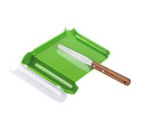Right Hand Pill Counting Tray with Spatula (Light Green - Wood Handle)