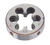 Right Hand Round Die G7/8 Pipe Thread Die, Alloy Steel Hand Threading Die for Steel Iron Aluminum, Precision Cutting Tool with Large Chip Removal Holes, Industrial Grade Mold