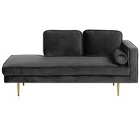 Right Hand Chaise Lounge MIRAMAS Velvet Black