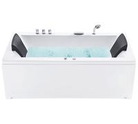 Right Hand Whirlpool Bath with LED 1830 x 900 mm White VARADERO