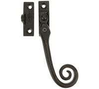 Right Handed Curly Tail Espagnolette Window Fastener Black Antique 57 X 17mm