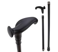 Right-Handed Ergonomic Walking Cane, Matte Black Curved Handle Stick Comfortable Gentleman for Daily Use Party and Collection