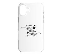 Right Here Right Now Love Cute Heart Quote Case for iPhone 16 Plus