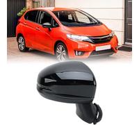 Right O/S Driver Side Black Front Door Compete Wing Mirror Assembly For Honda Jazz Mk4 2015-2020 Heated Electric Power Fold W/Indicator Light 9 Wires