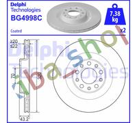 RIGHT OR LEFT BRAKE DISC SET 2 PCS REAR L/R FITS ALFA ROMEO GIULIA STELVIO