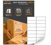 Right Pack A4 Printer Paper Labels | Printable Full Sheet Self Adhesive Sticker Labels for Inkjet & Laser Printer | Address Labels | Packaging Labels | 210 x 297mm (16 Labels, 100 Sheets)