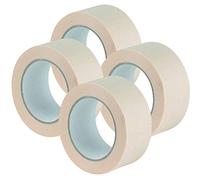 Right Pack Wide Masking Tape 48mm x 50m | Painters Tape For Indoor Painting & Decorating (4 Rolls)