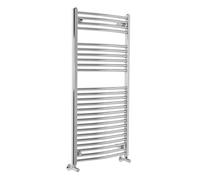 Right Radiators 1200X600 mm Bathroom Curved Heated Towel Rail Radiator Warmer Ladder Chrome