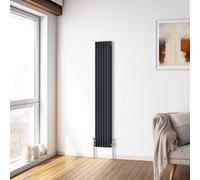 Right Radiators 1500X292 mm Vertical Traditional 3 Column Cast Iron Style Radiator Anthracite