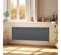 Right Radiators 1800X590 mm Horizontal Vertical Oval Column Designer Radiator Double Panel Rads Anthracite
