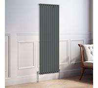 Right Radiators 1800X590mm Vertical Single Oval Column Designer Radiator Anthracite