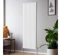 Right Radiators 1800X590mm Vertical Single Oval Column Designer Radiator White