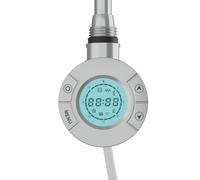 Right Radiators 250W Thermostatic Dual Fuel Towel Rail Radiator Electric Heating Element Lcd Display Chrome