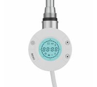 Right Radiators 250W Thermostatic Dual Fuel Towel Rail Radiator Electric Heating Element Lcd Display White