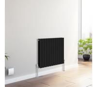 Right Radiators 600X748 mm Horizontal Double Flat Panel Designer Radiator Black