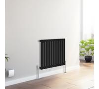 Right Radiators 600X748 mm Horizontal Single Flat Panel Designer Radiator Black