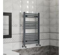 Right Radiators 800X500 mm Curved Heated Towel Rail Radiator Bathroom Ladder Warmer Anthracite