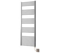 Right Radiators Electric Heated Towel Rail Radiator Straight Pre-Filled Designer Ladder Warmer Chrome 400mm Wide X 800mm