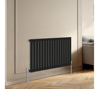 Right Radiators Horizontal Single Flat Panel Rads Designer Radiator 600X1156mm Black